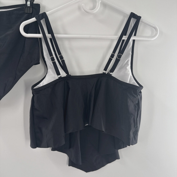 Edel Qual size-Medium High Waist Tankini Women Two Piece Swimsuit Black *READ... - Picture 6 of 14